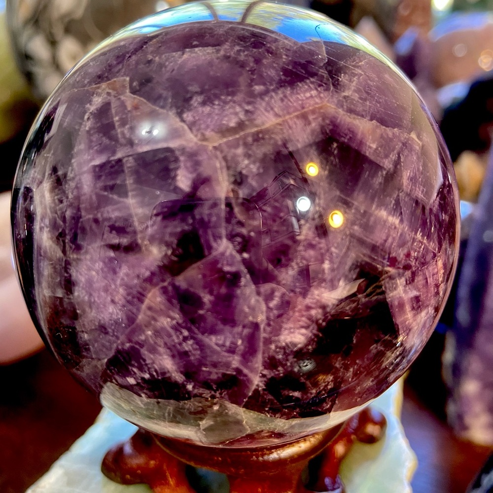 Dream Amethyst Crystal Sphere! - Picture 3 of 7